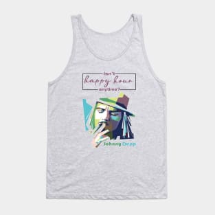 Johnny Depp: Isn't happy hour anytime Tank Top